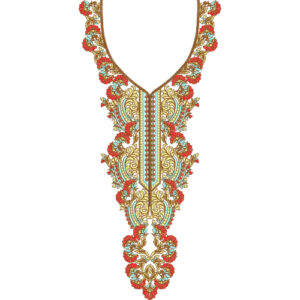 Neck Flower Embroidery Design