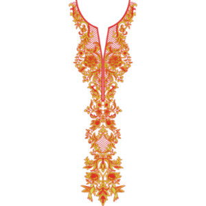 Unique Neck Embroidery Design
