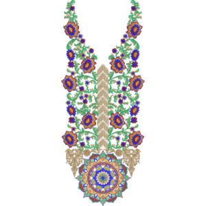 Neck Flower Embroidery Design