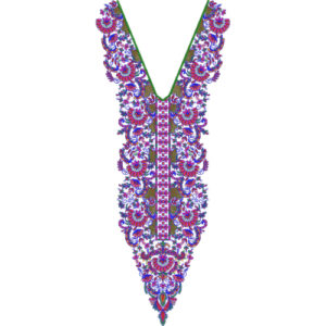 Neck Flower Embroidery Design