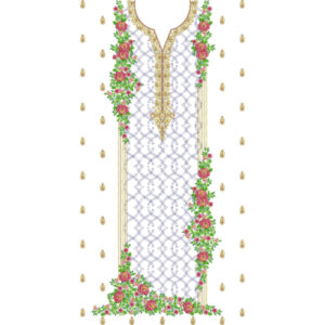 Neck Flower Embroidery Design