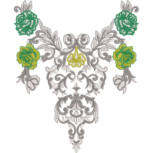 Beautiful Neck Embroidery Design