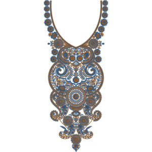 Neck Flower Embroidery Design