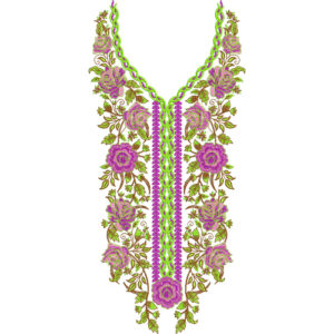 Neck Flower Embroidery Design