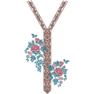 Neck Flower Embroidery Design