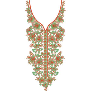 Unique Neck Embroidery Design