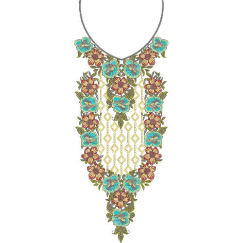 Neck Gala Embroidery Design