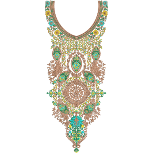 Neckline Embroidery Design