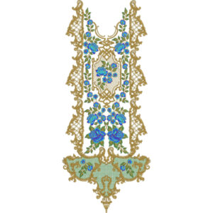 Neck Flower Embroidery Design