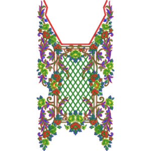 Neck Flower Embroidery Design