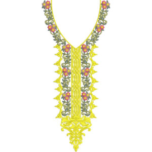 Neck Flower Embroidery Design