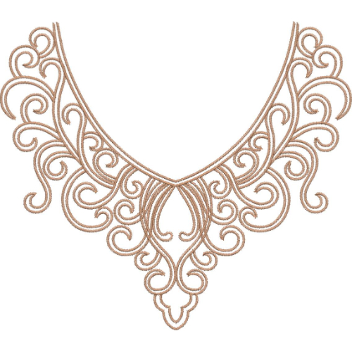 Neck Flower Embroidery Design