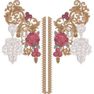 Neckline Embroidery Design