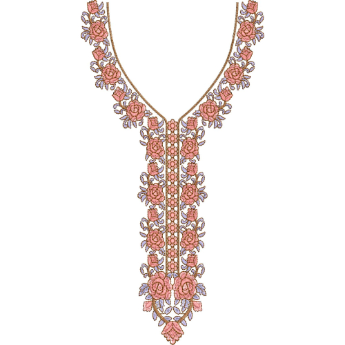 Unique Neck Embroidery Design