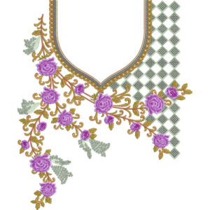Neckline Embroidery Design