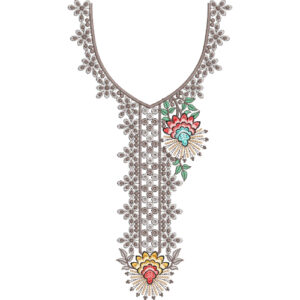 Unique Neck Embroidery Design