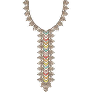 Neck Flower Embroidery Design