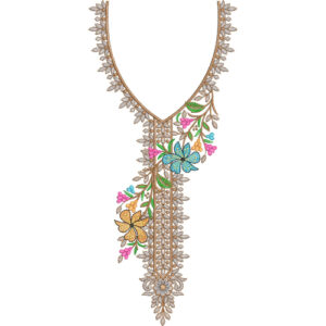 Neck Kurta Embroidery Design