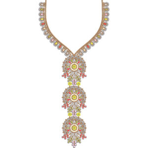 Unique Neck Embroidery Design