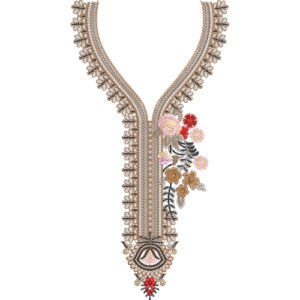 Unique Neck Embroidery Design