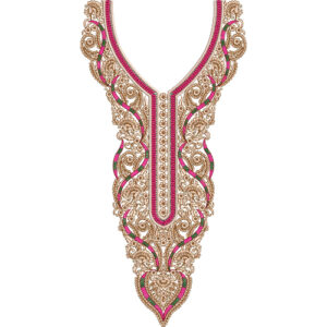 Neck Flower Embroidery Design