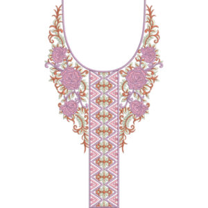 Neck Flower Embroidery Design