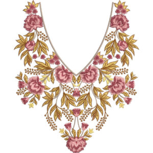 Unique Neck Embroidery Design