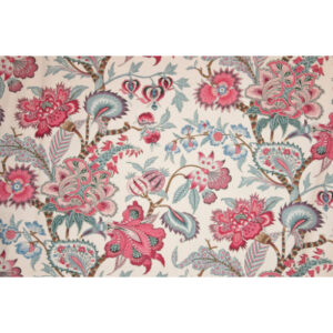 Vintage Floral All-Over Textile Print with Botanical Motifs in Soft Pastel Tones