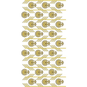 Circular Floral Motif with Diagonal Lines All-Over Jaal Embroidery Design