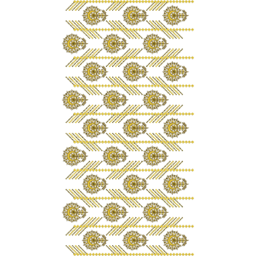 Circular Floral Motif with Diagonal Lines All-Over Jaal Embroidery Design