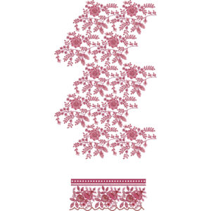 Elegant Floral Branch All-Over Jaal Embroidery Design