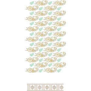 Elegant Diagonal Floral Vine All-Over Jaal Embroidery Design