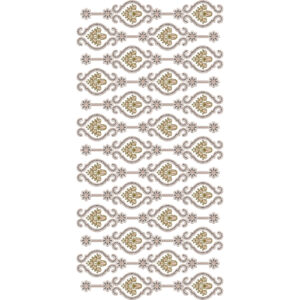 Ornamental Paisley Chain All-Over Jaal Embroidery Design