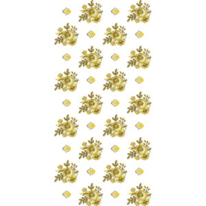 Floral Paisley Buta with Diamond Accent All-Over Jaal Embroidery Design