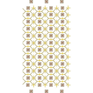 Geometric Star Lattice with Floral Accent All-Over Jaal Embroidery Design