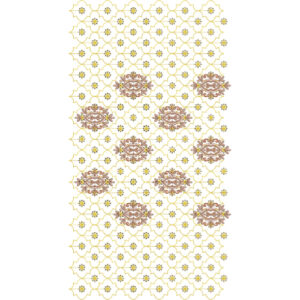 Floral Net Base with Ornamental Buta All-Over Jaal Embroidery Design