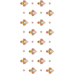 Colorful Ornamental Buta with Mini Motif All-Over Jaal Embroidery Design