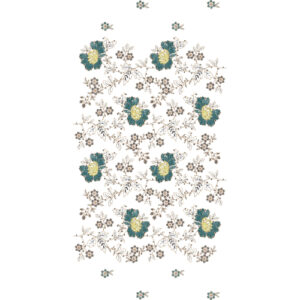 Elegant Floral Vine Cluster All-Over Jaal Embroidery Design