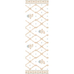 Diamond Lattice Floral Buta All-Over Jaal Embroidery Design