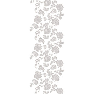Elegant Monotone Floral Vine All-Over Jaal Embroidery Design