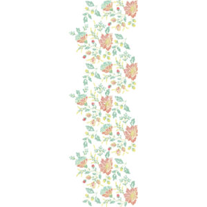 Soft Multicolor Floral Vine All-Over Jaal Embroidery Design