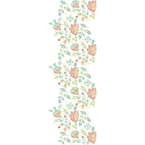 Soft Multicolor Floral Vine All-Over Jaal Embroidery Design