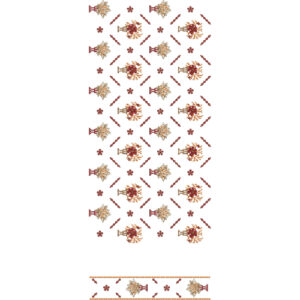 Traditional Decorative Buta with Linear Accent All-Over Jaal Embroidery Design