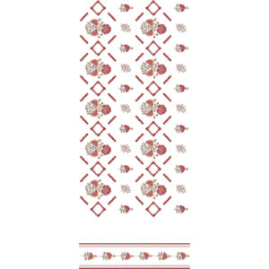Floral Buta with Diamond Lattice All-Over Jaal Embroidery Design