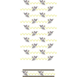 Floral Vine Stripe All-Over Jaal Embroidery Design