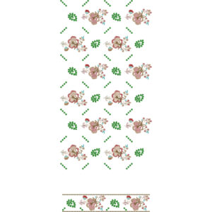 Floral Basket Buta with Leaf Accent All-Over Jaal Embroidery Design