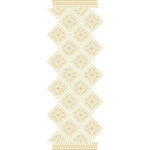 Diagonal Diamond Floral Tile All-Over Jaal Embroidery Design