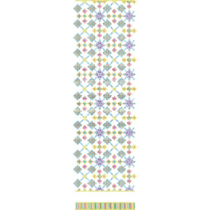 Multicolor Diamond Lattice Floral All-Over Jaal Embroidery Design