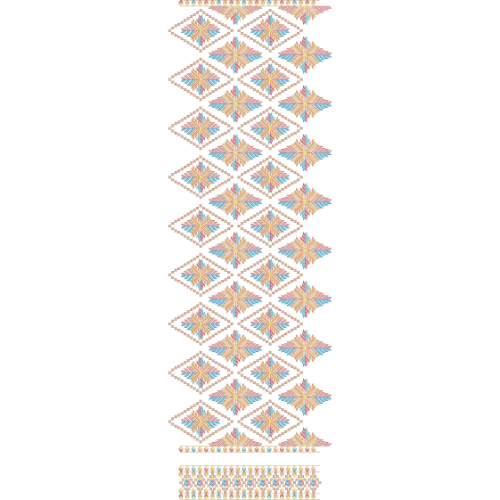 Multicolor Star Diamond All-Over Jaal Embroidery Design