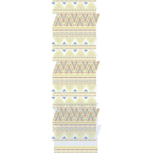 Multicolor Geometric Stripe All-Over Jaal Embroidery Design